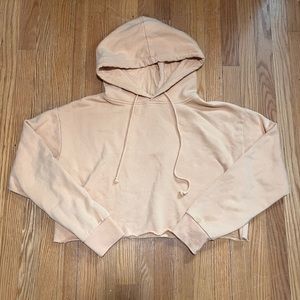 Yellow Cropped Hoodie